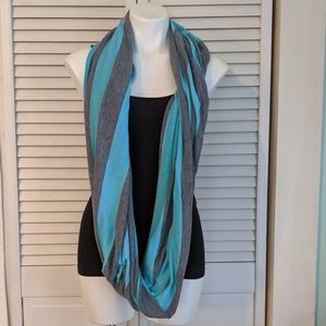 NWT Gap Blue Stripe Infinity Scarf
